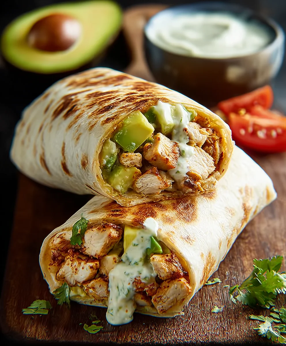 Quick Chicken Avocado Burritos Easy Meal