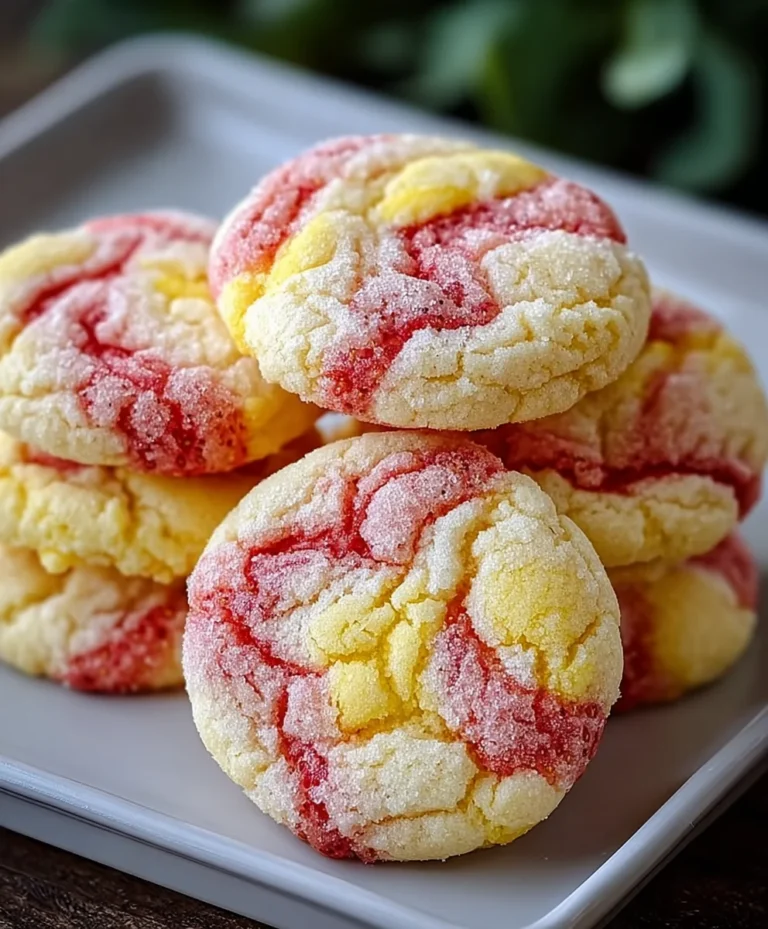 Strawberry Lemon Pound Cake Cookies-Sweet & Zesty Treat