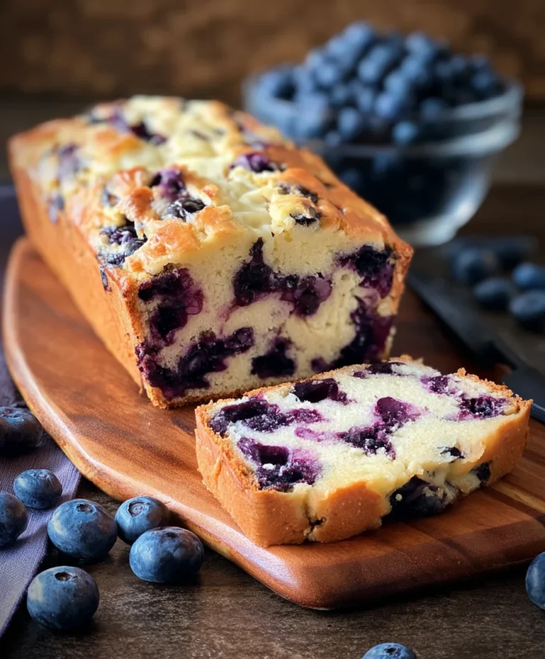Blueberry Cream Cheese Bread-Easy Delicious Recipe