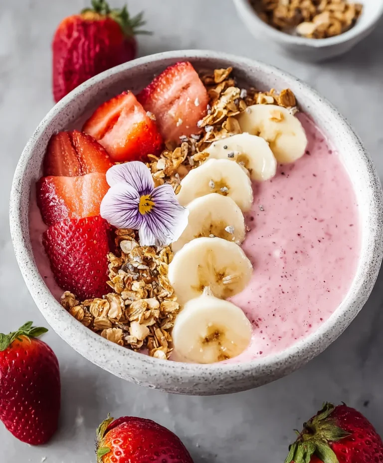 Strawberry Banana Smoothie Bowl – Fresh & Easy Recipe