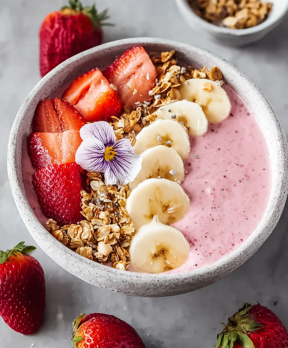 Strawberry Banana Smoothie Bowl - Fresh & Easy Recipe