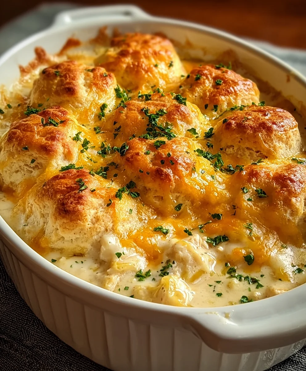 Creamy Chicken Biscuit Bake - Easy Comfort Food