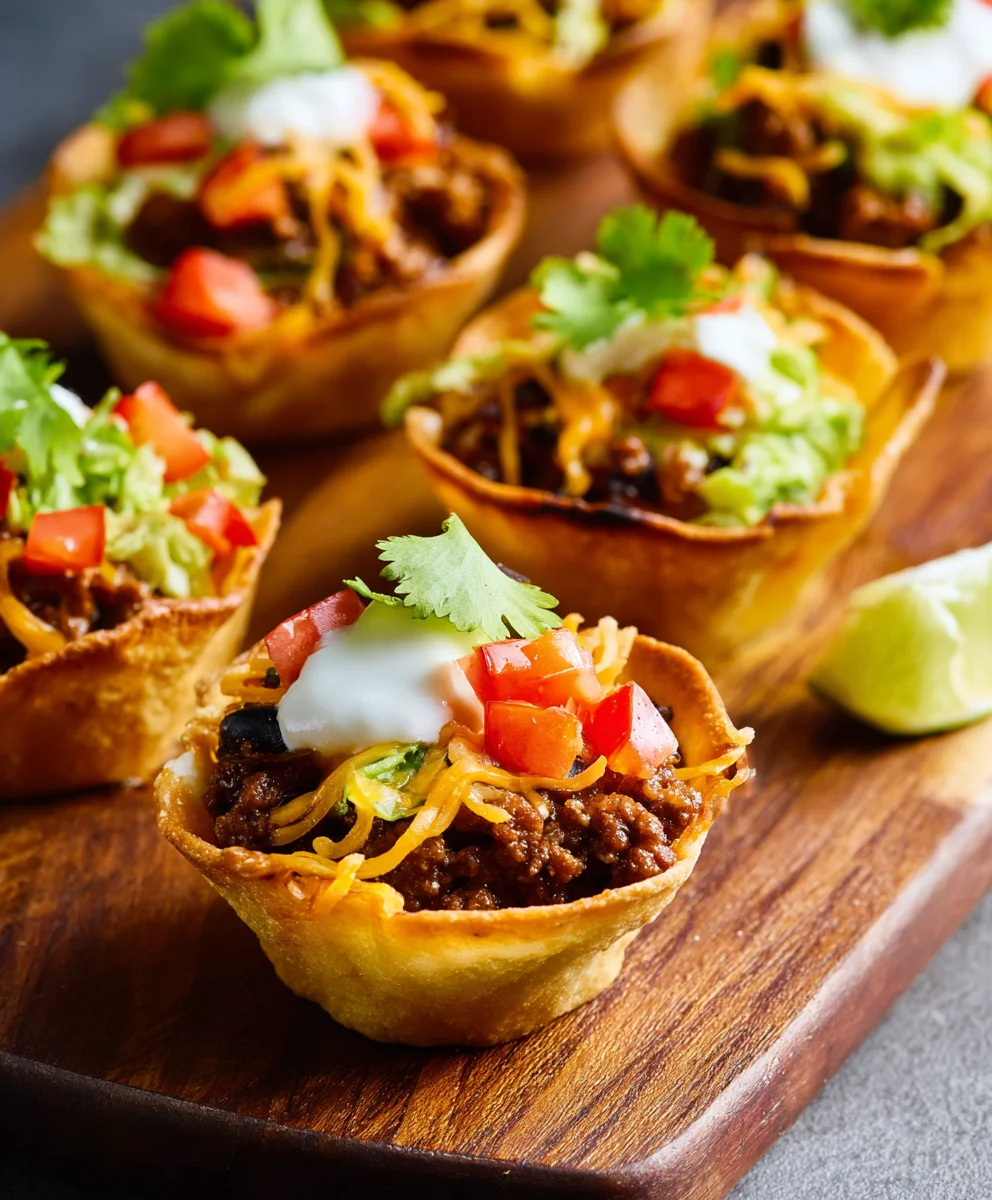 Easy Beef Taco Cups- Quick & Delicious Recipe