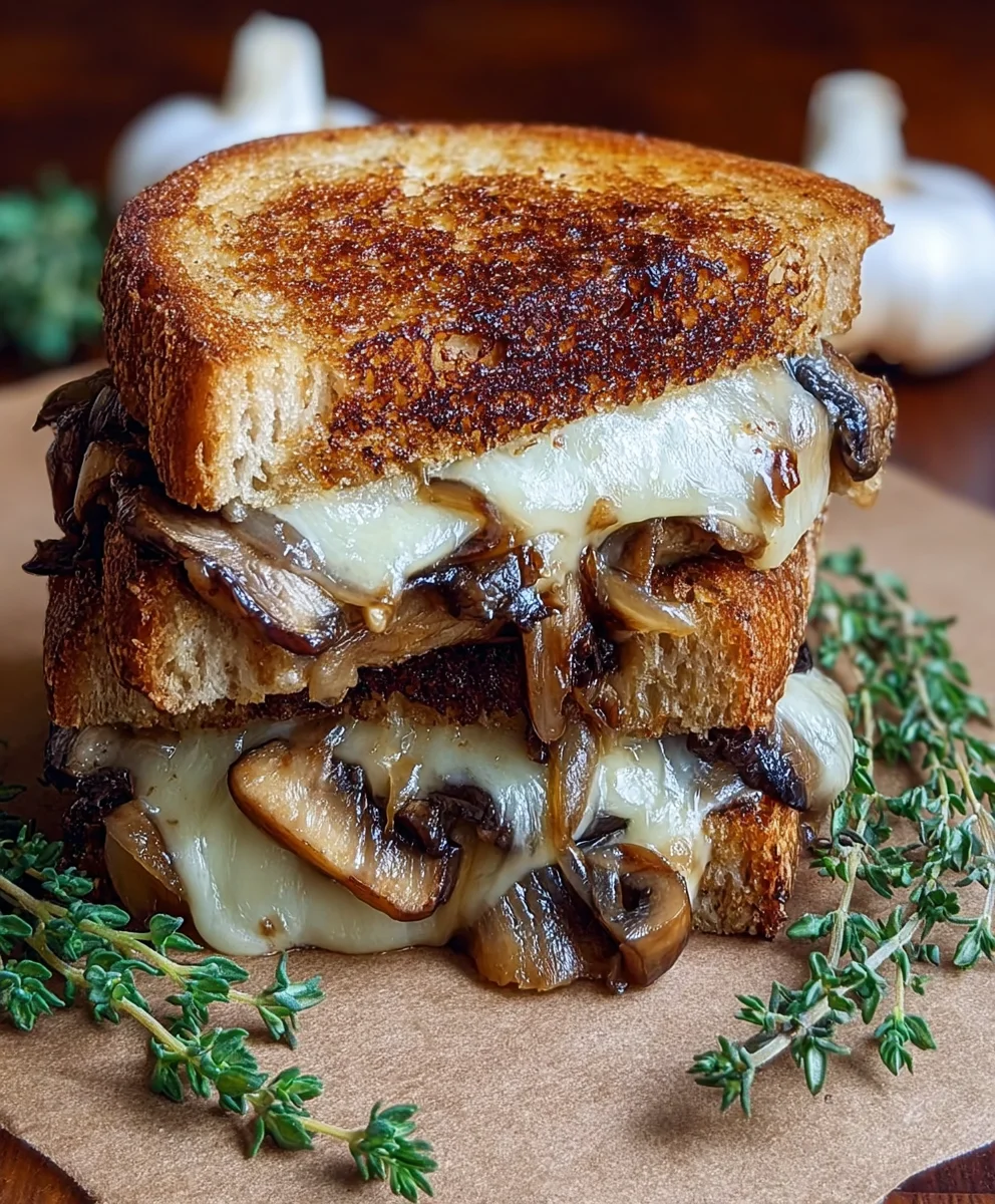 Caramelized Mushroom Grilled Cheese Recipe