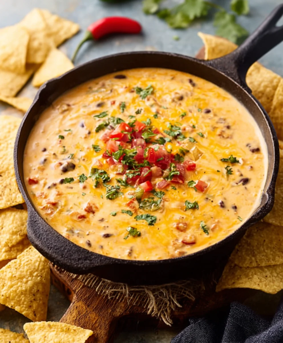 Cowboy Queso-Hearty Beefy Dip Recipe