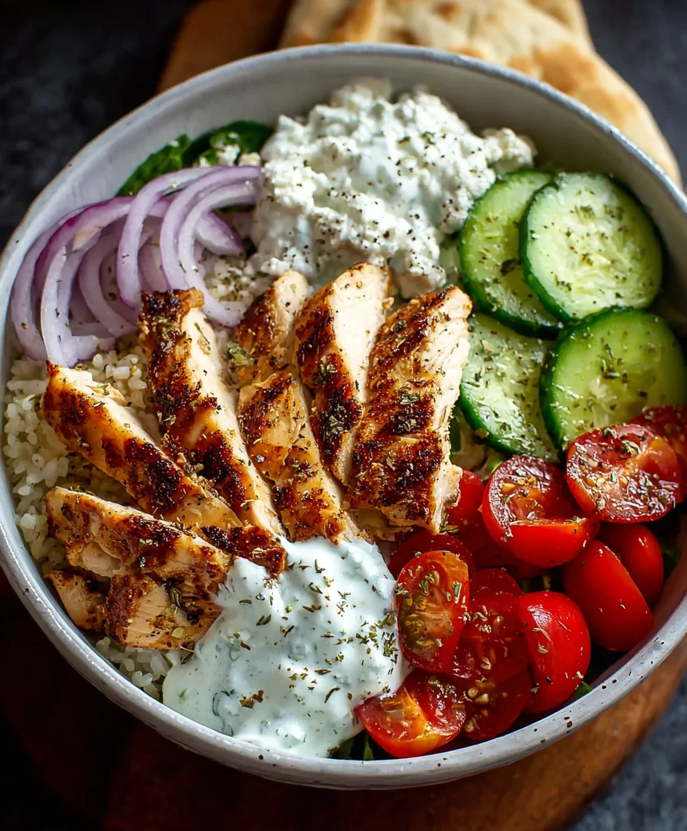 Greek Chicken Gyro Bowl- Easy & Delicious Recipe