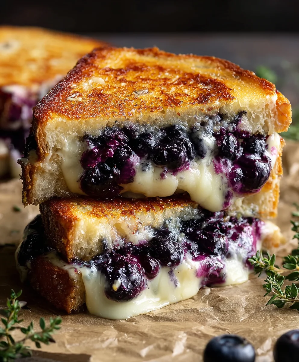 Blueberry White Cheddar Grilled Cheese Delight