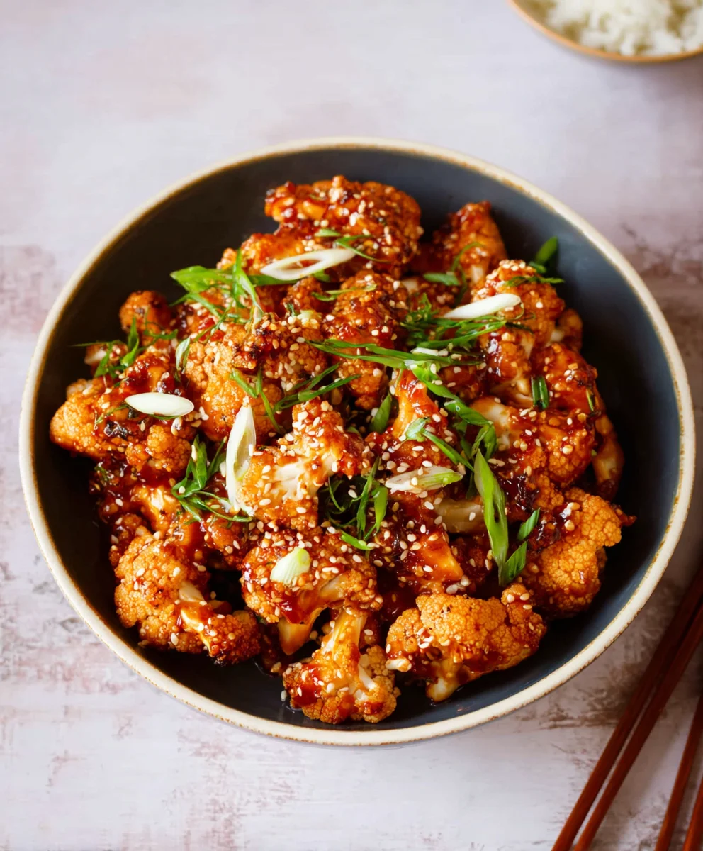 Sticky Sesame Cauliflower - Easy Vegan Appetizer