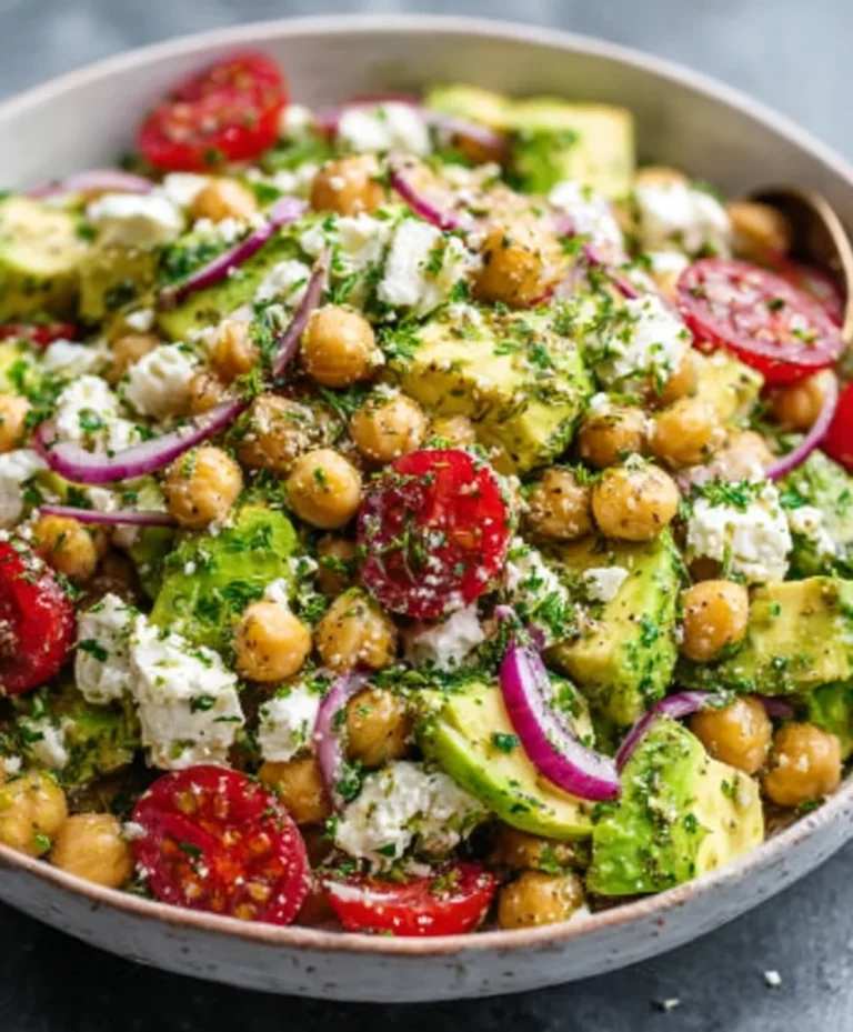 Chickpea Feta Avocado Salad – Fresh & Easy Recipe