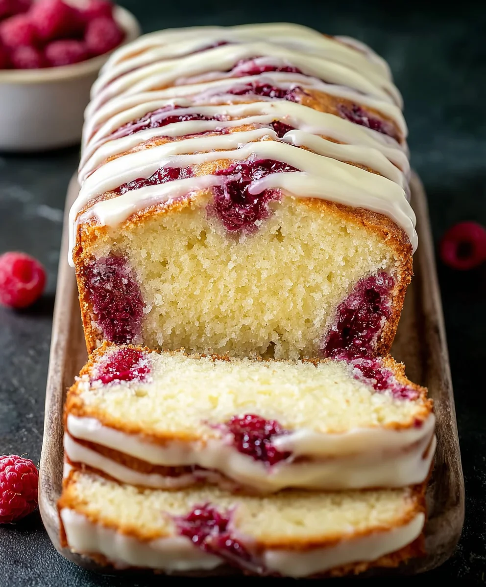 White Chocolate Raspberry Loaf Cake Recipe