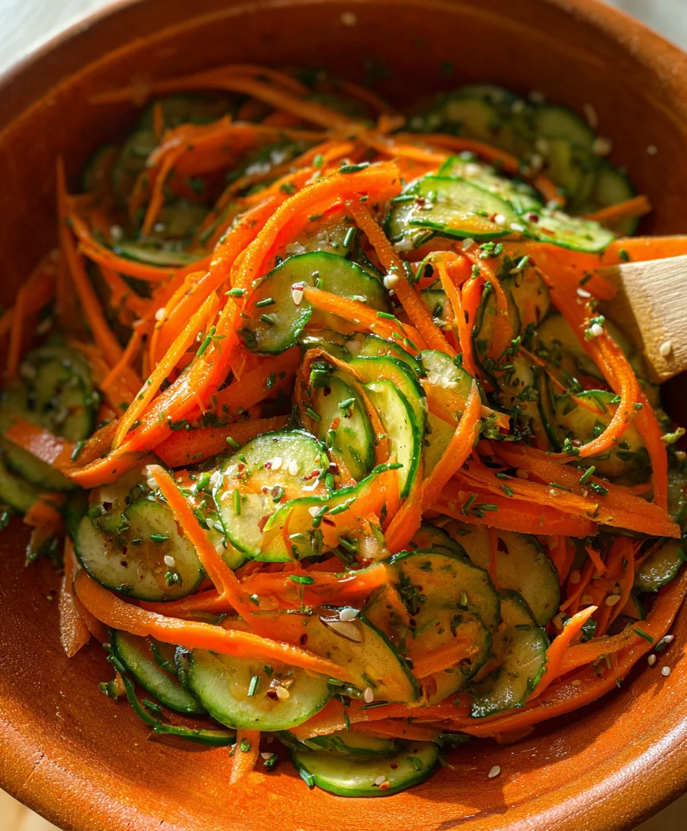 Refreshing Cucumber Carrot Salad-Easy & Healthy