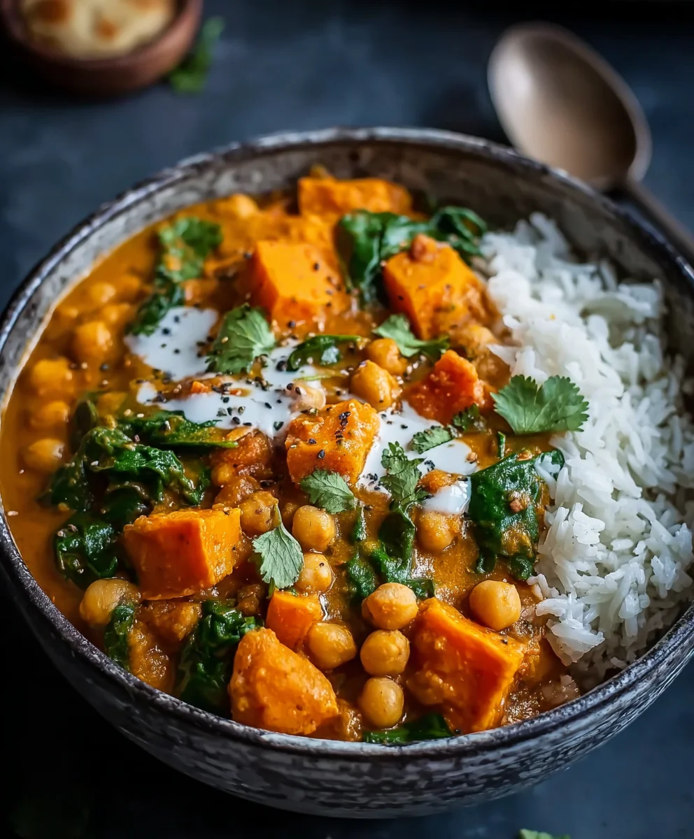 Sweet Potato Chickpea Curry - Easy Vegan Meal