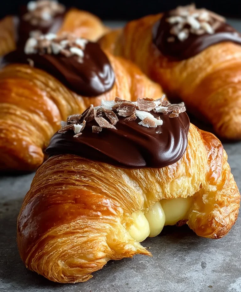 Boston Cream Pie Croissants- Decadent Dessert Recipe