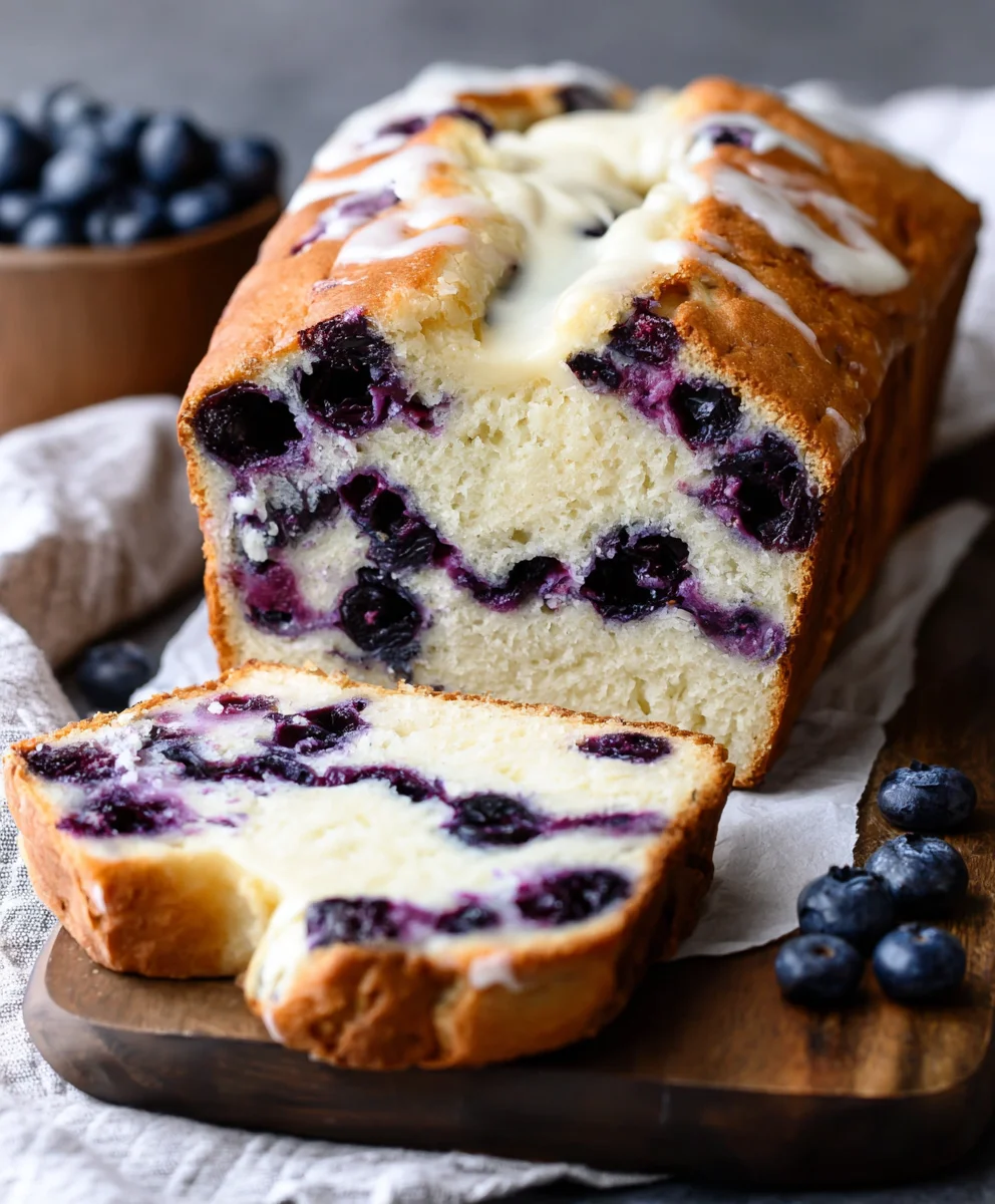 Blueberry Cream Cheese Loaf-Easy Sweet Bread Recipe