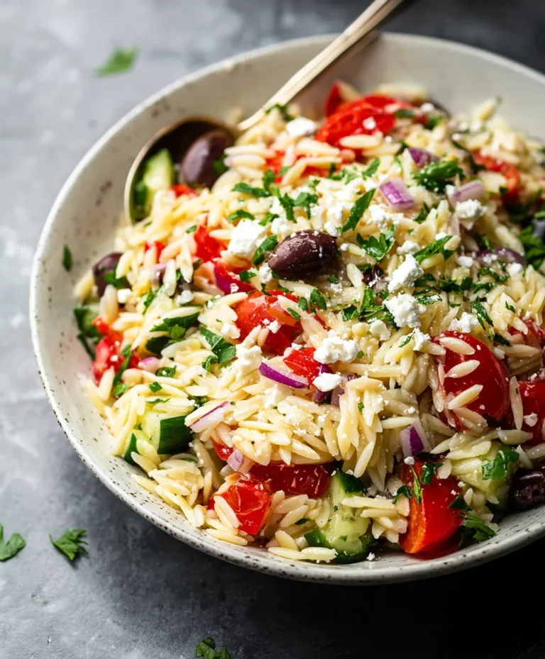Mediterranean Orzo Salad Recipe- Fresh Flavorful & Easy