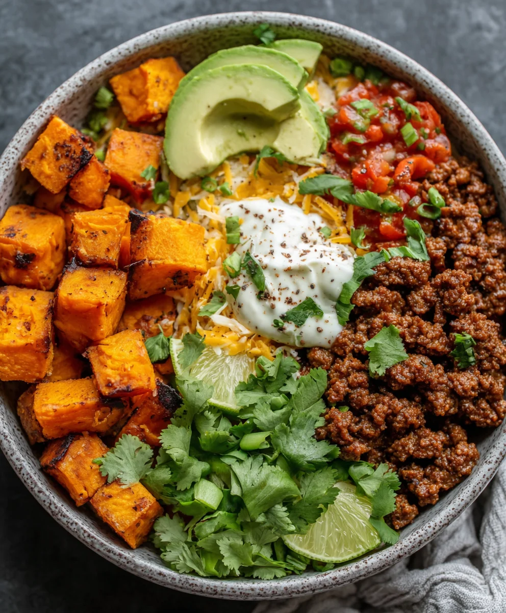 Sweet Potato Taco Bowl - Easy & Delicious Beef Recipe