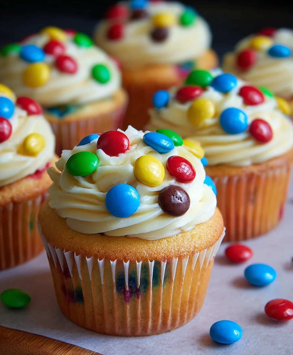 M&M Cupcakes-Easy-Fun-Delicious Treat