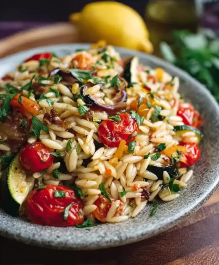Roasted Vegetable Orzo- Delicious & Nutritious Meal