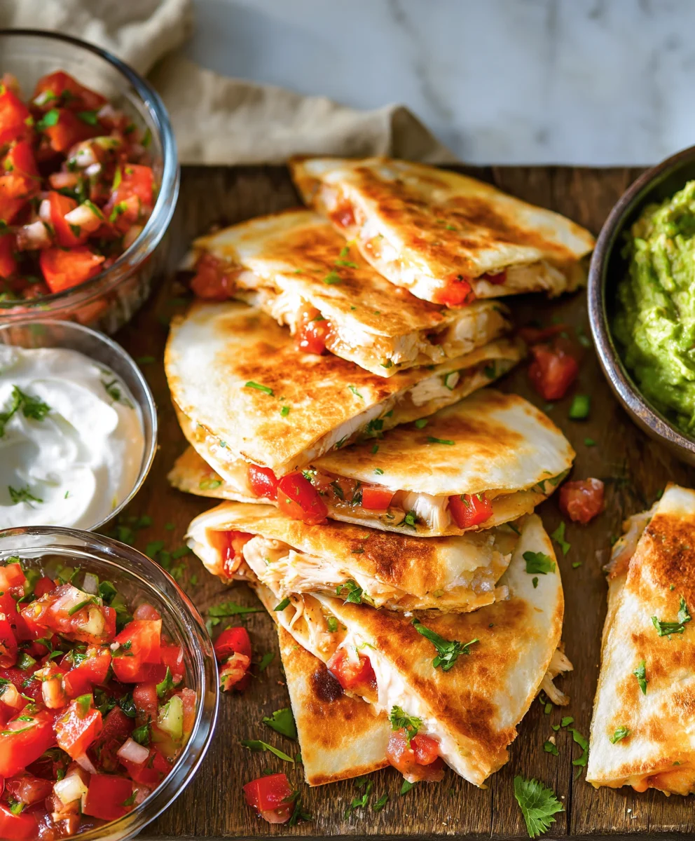 Easy Mini Chicken Quesadillas - Quick & Cheesy Bites