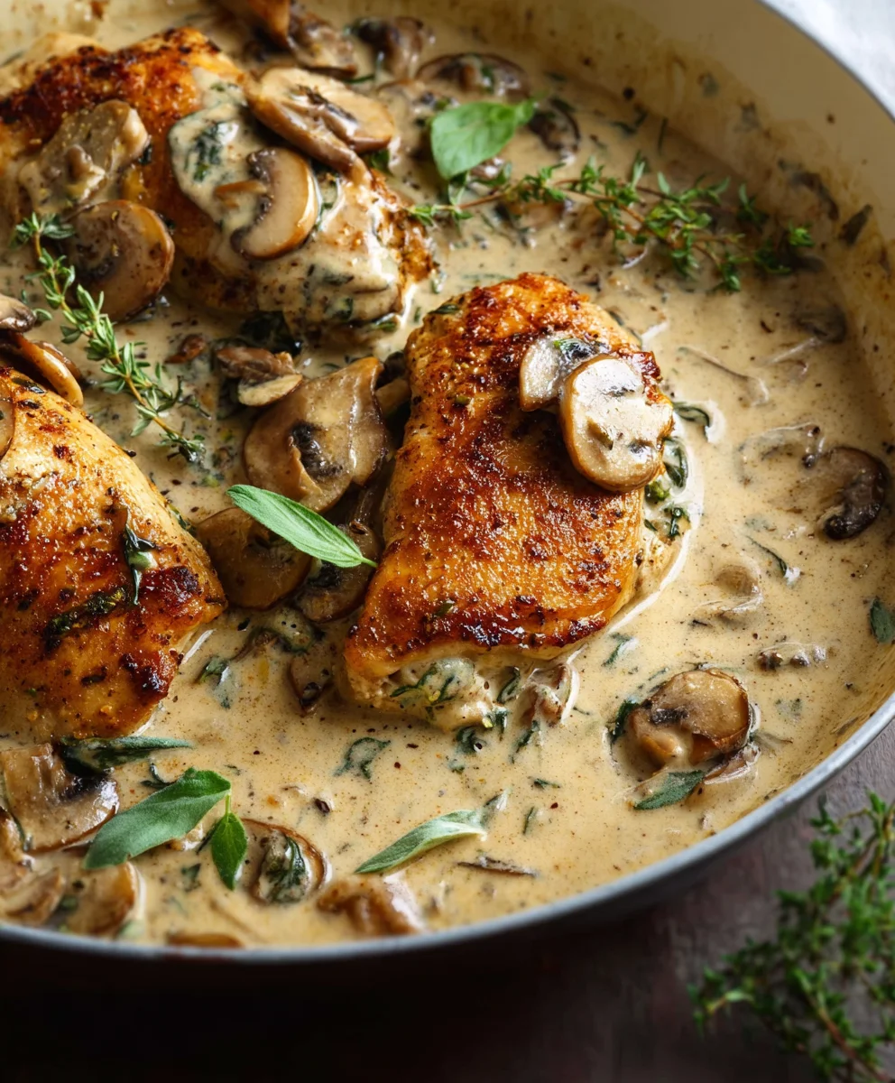 Creamy Mushroom Chicken- Easy & Delicious Recipe