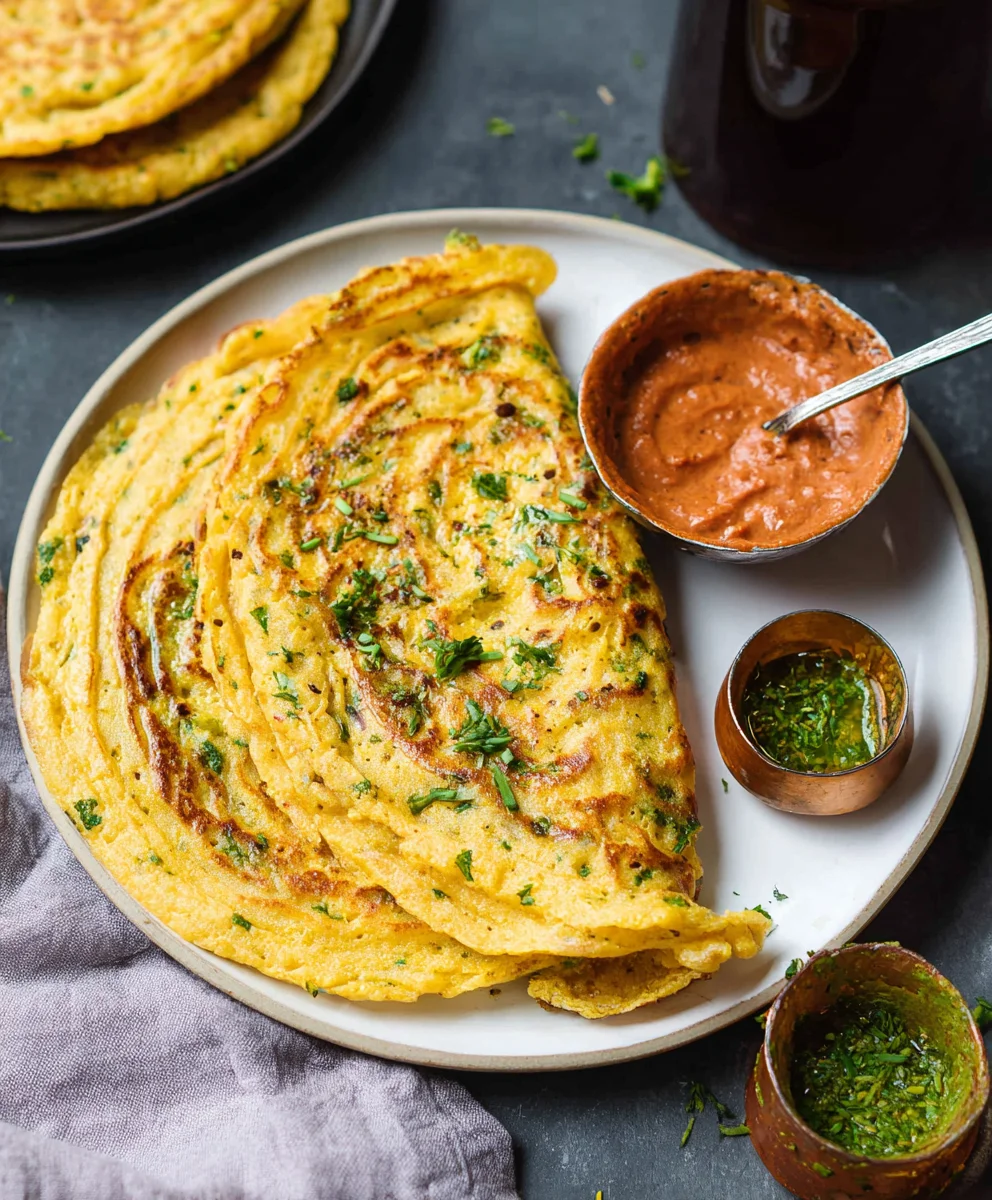 Masoor Dal Chilla Easy Red Lentil Pancakes Recipe