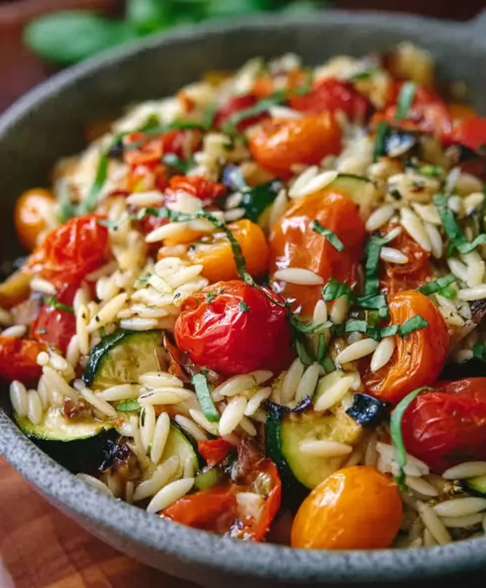 Roasted Vegetable Orzo- Delicious & Nutritious Meal