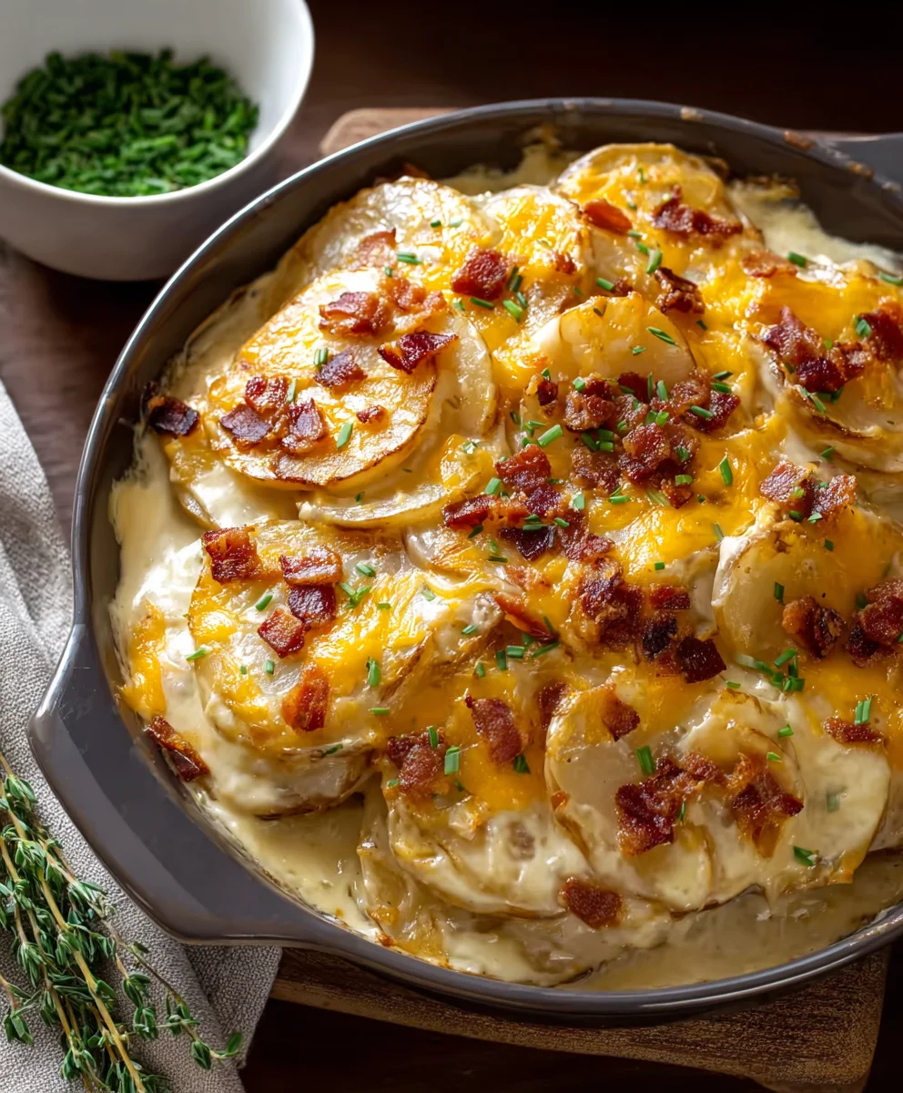 Best Loaded Scalloped Potatoes Recipe-Creamy Comfort Food