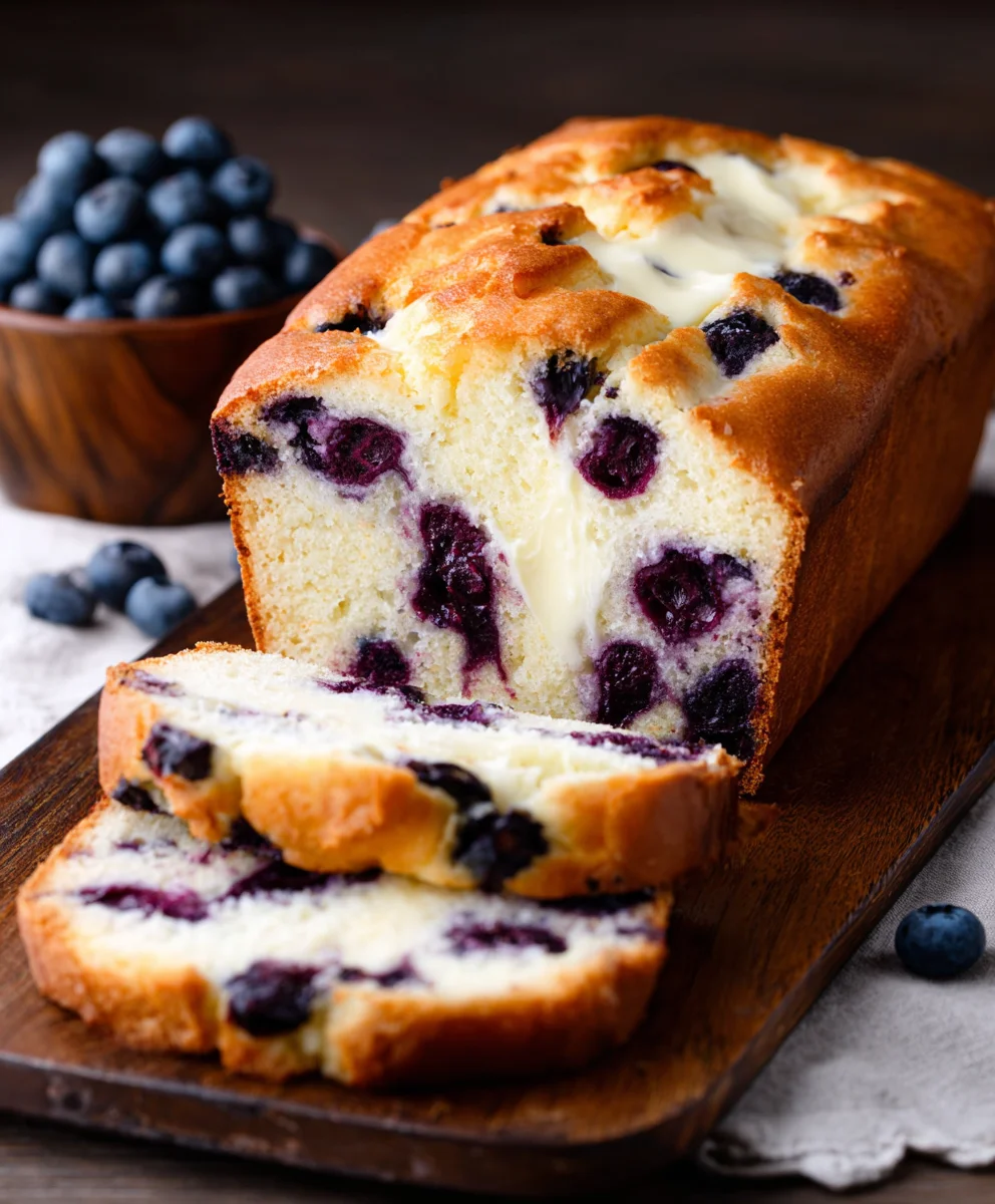 Easy Blueberry Cream Cheese Bread Recipe-Delicious!