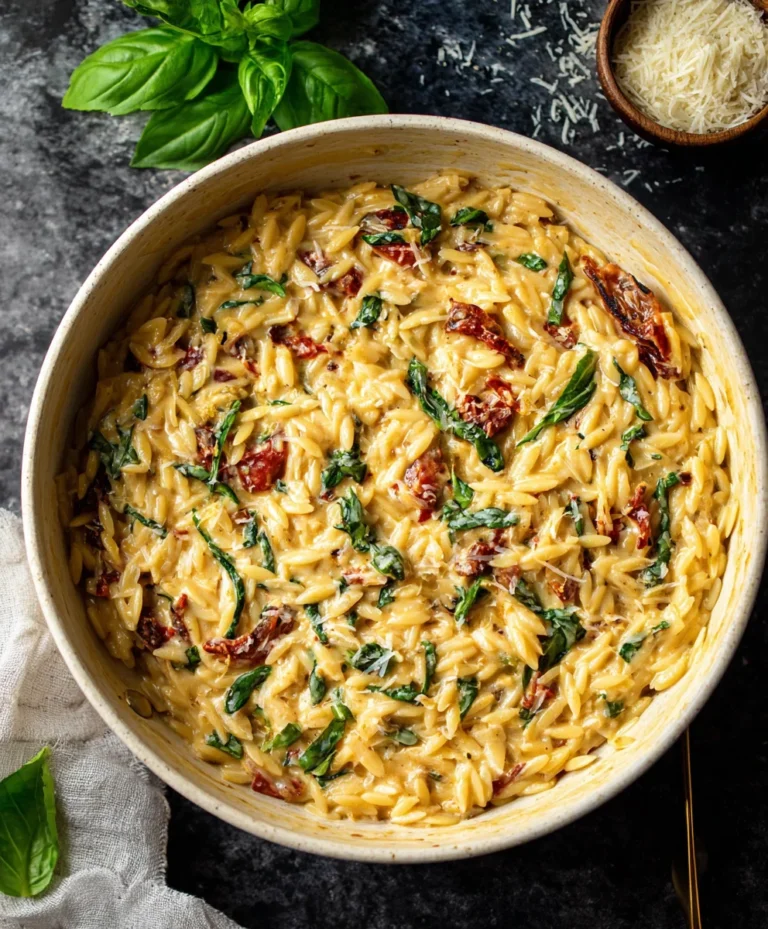 Creamy Tuscan Orzo- Easy & Delicious Recipe