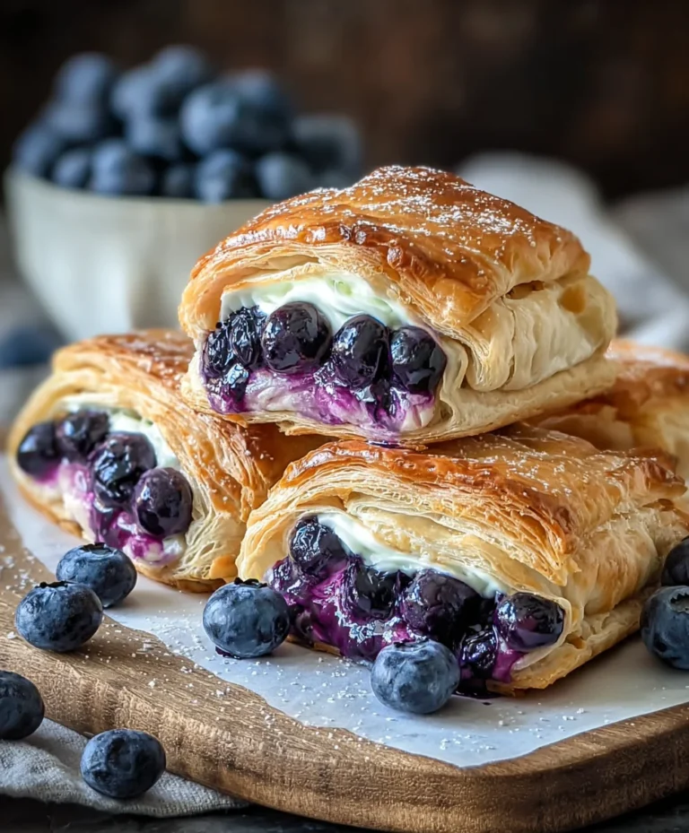 Blueberry Cream Cheese Puff Pastry Easy Dessert