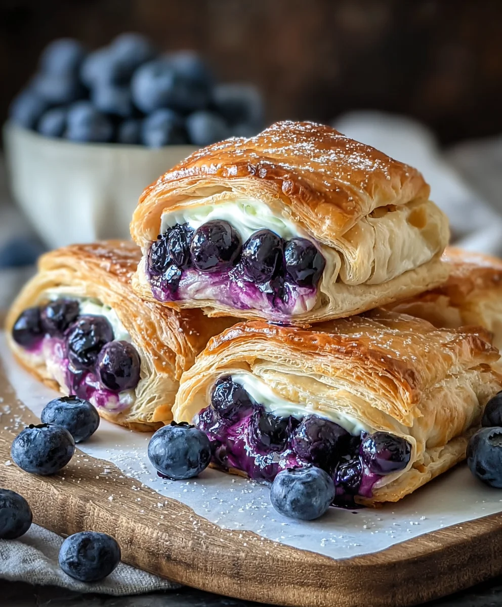Blueberry Cream Cheese Puff Pastry Easy Dessert