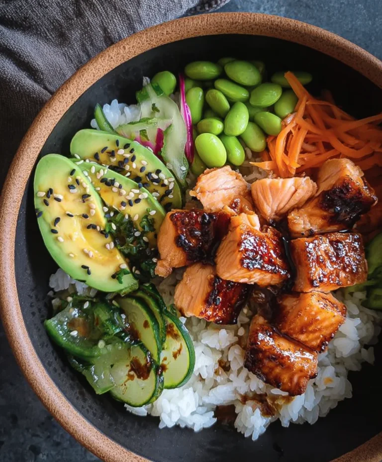 Easy Teriyaki Salmon Sushi Bowl – Gluten Free