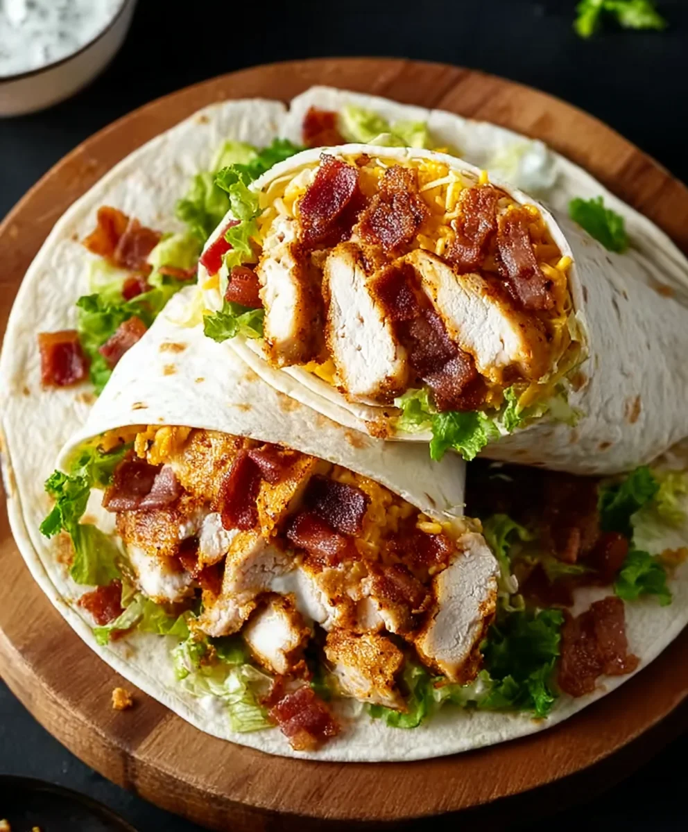 Crispy Chicken Beef Beef Bacon Ranch Wrap Recipe