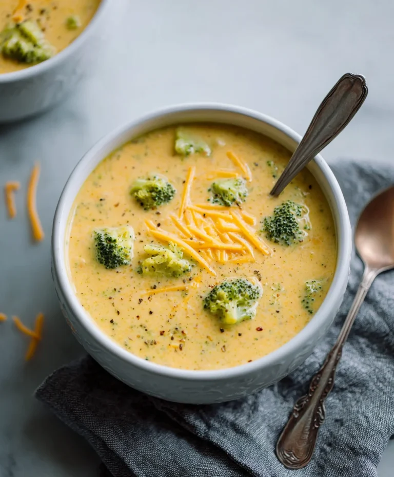 Creamy Cheddar Broccoli Soup-Easy & Delicious Recipe