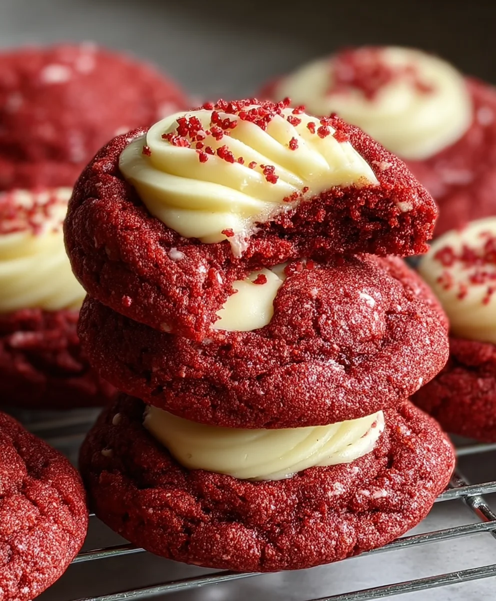 Cream Cheese Red Velvet Cookies-Irresistible Treat