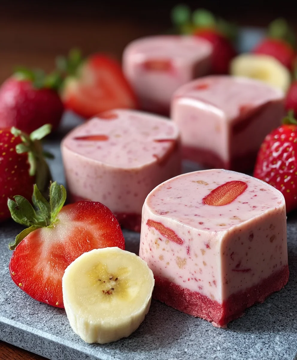 Strawberry Banana Dog Smoothie Bites-Easy Treat