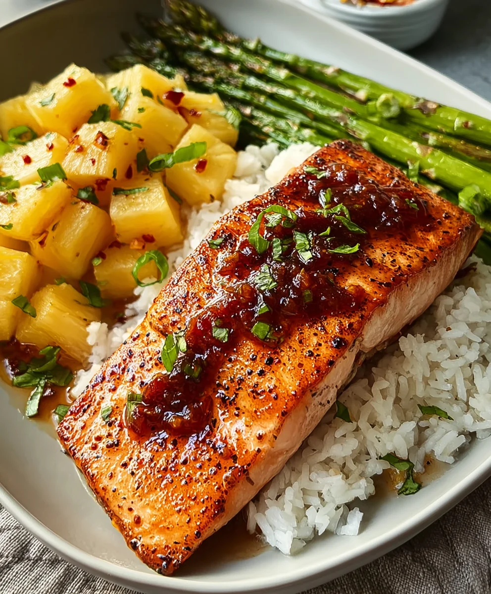 Spicy Pineapple Chipotle Salmon - Easy Recipe