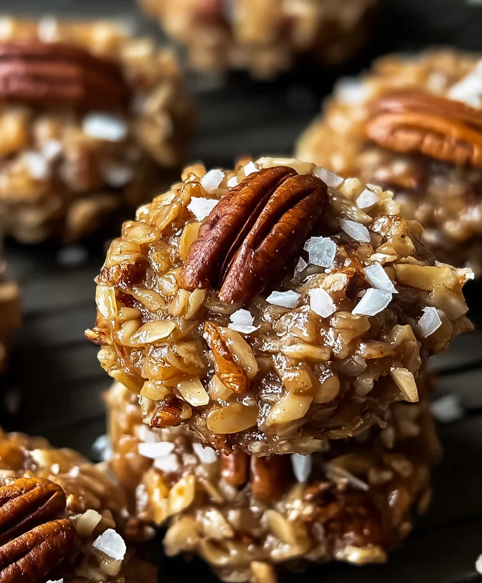 No Bake Pecan Coconut Praline Cookies - Easy & Delicious