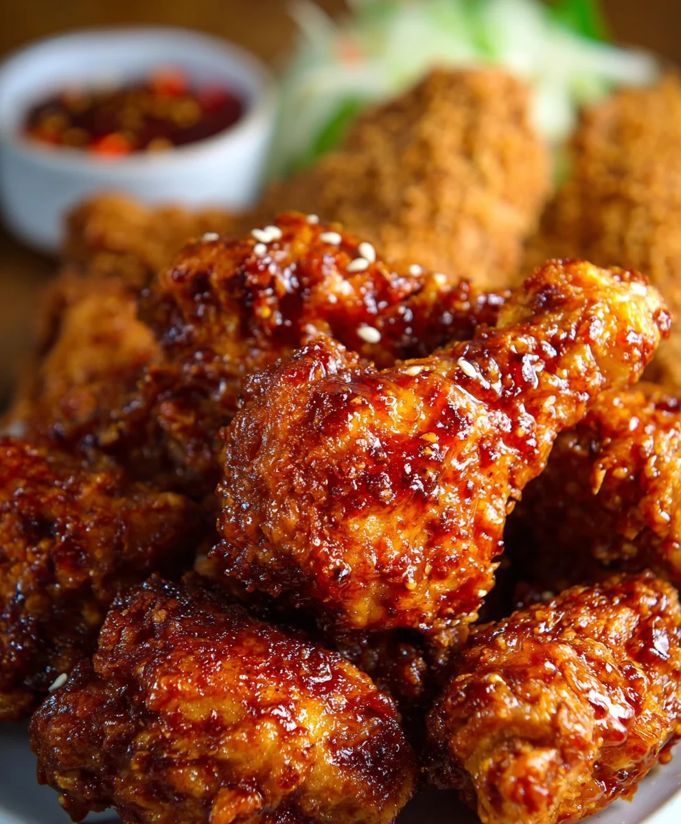 Spicy Korean Fried Chicken Yangnyeom Recipe