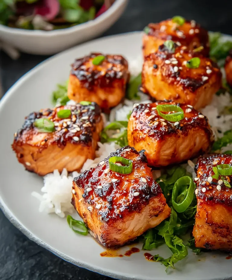 Quick Honey Garlic Salmon Bites-Easy & Delicious