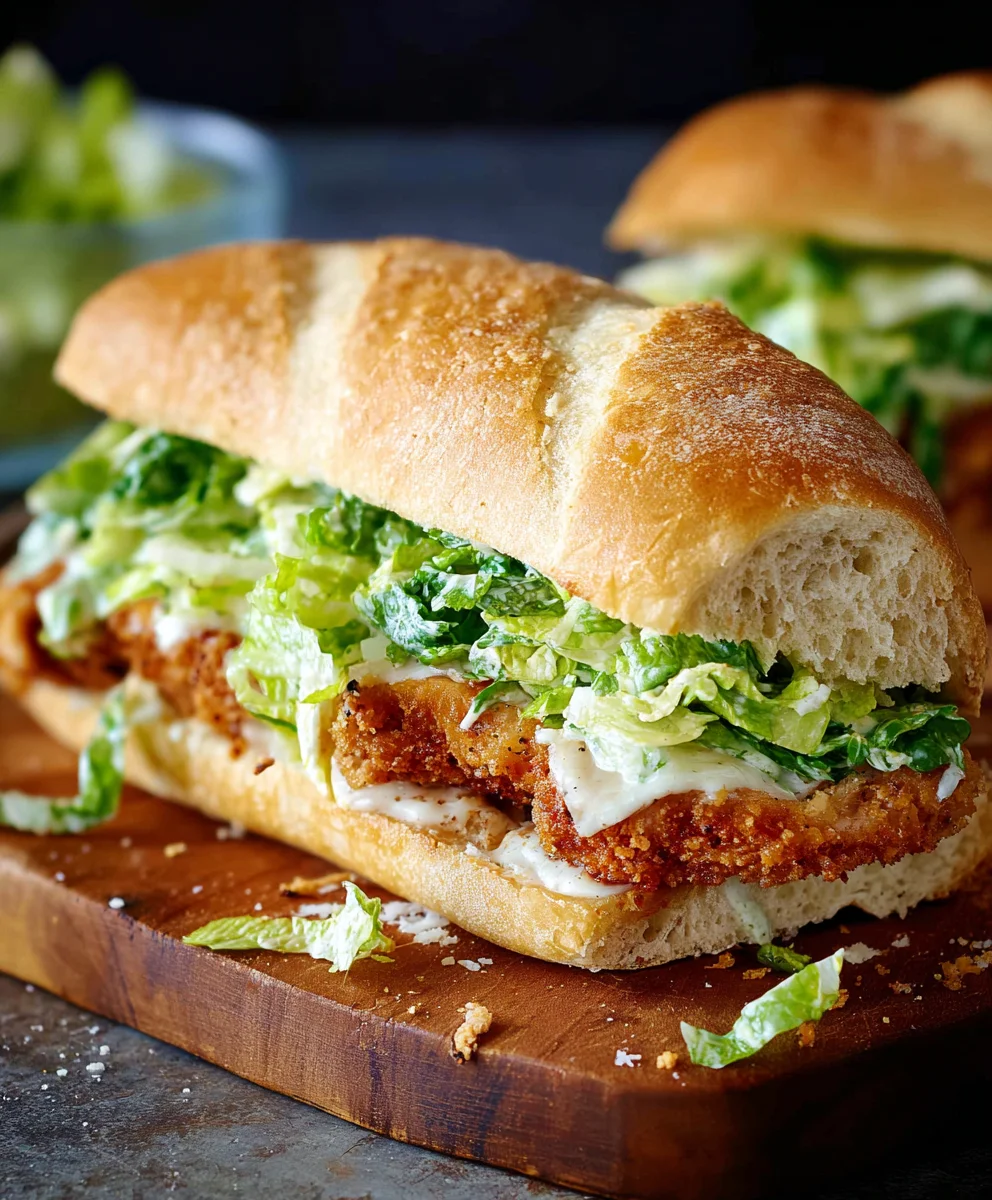 Crispy Chicken Caesar Sandwich - Easy & Delicious