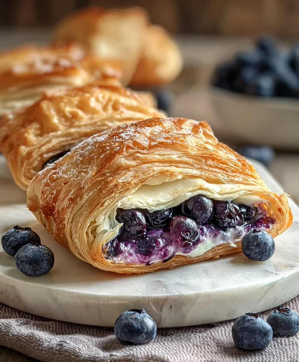 Blueberry Cream Cheese Puff Pastry Easy Dessert