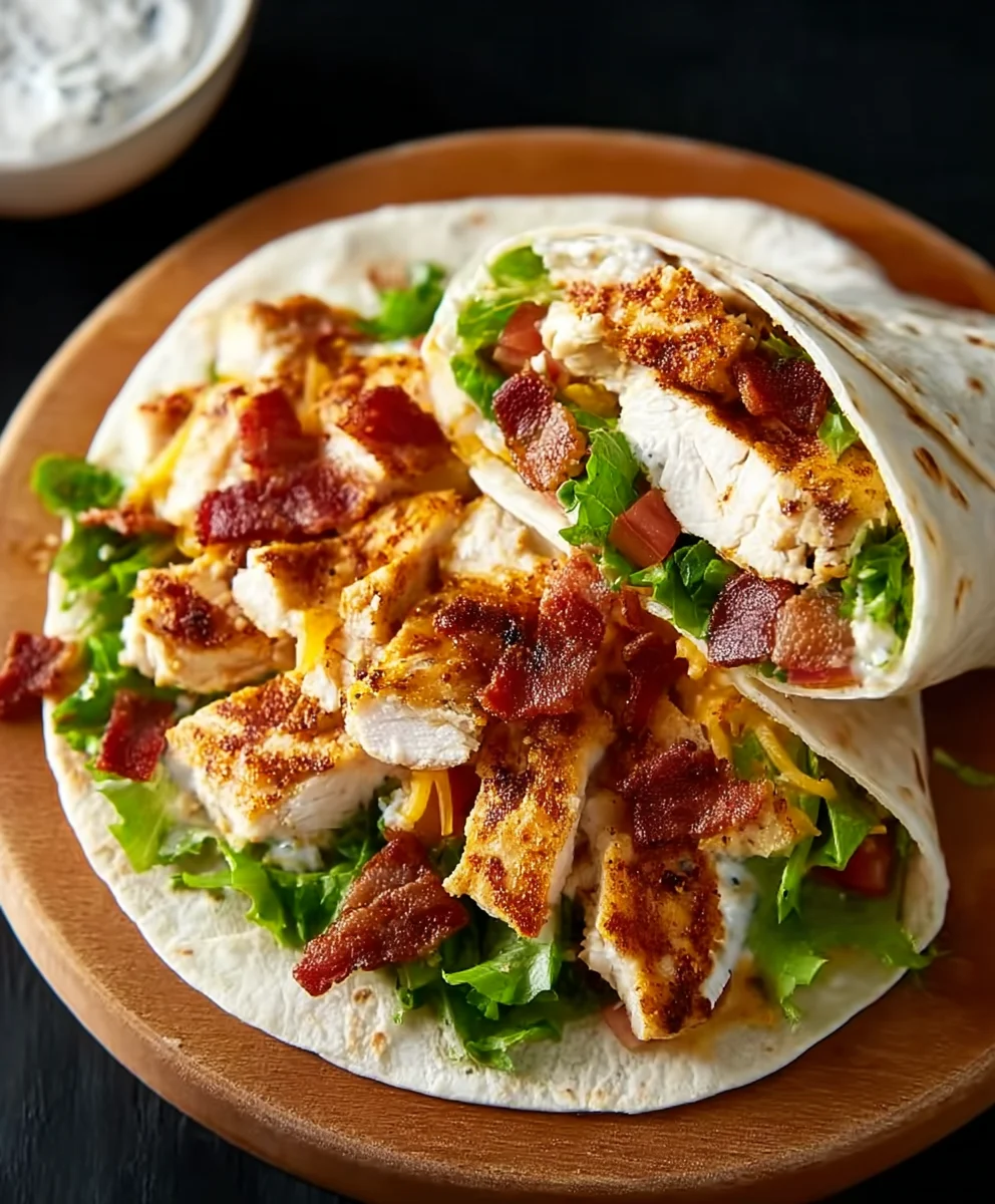 Crispy Chicken Beef Beef Bacon Ranch Wrap Recipe