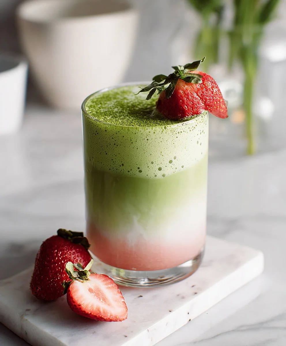 Strawberry Matcha Latte Recipe- Delicious & Easy