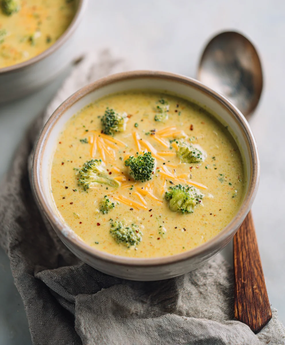 Creamy Cheddar Broccoli Soup-Easy & Delicious Recipe