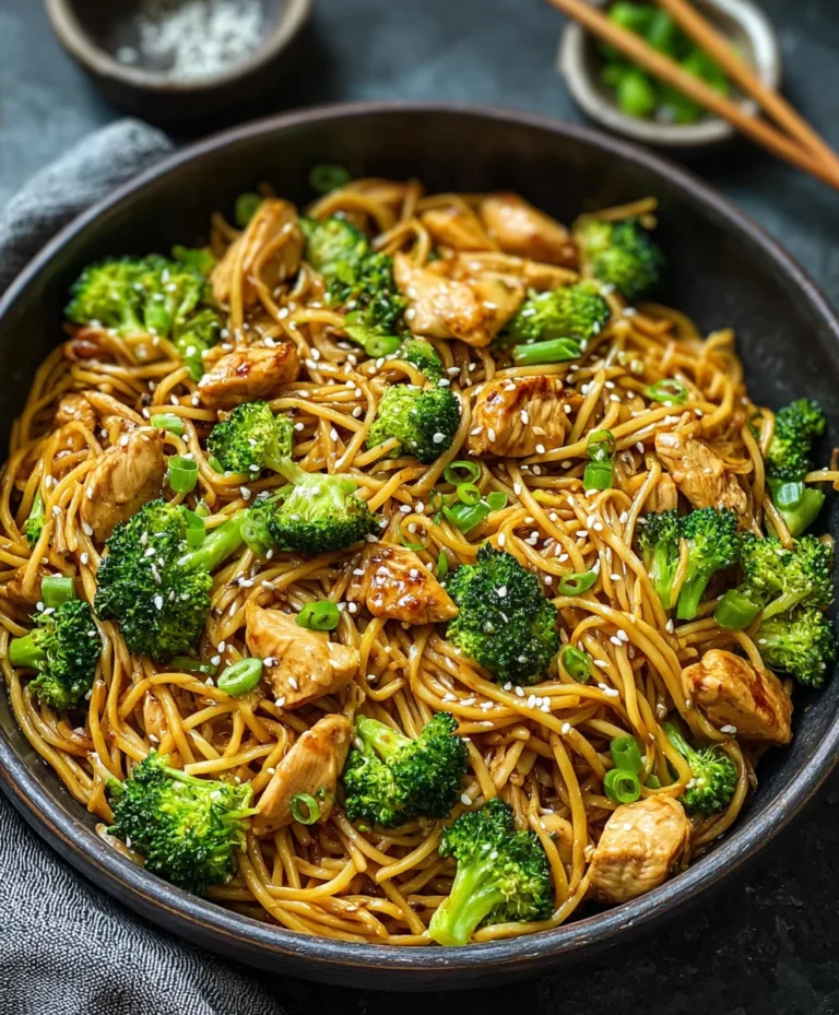 Healthy Sesame Noodles-Chicken Broccoli Recipe