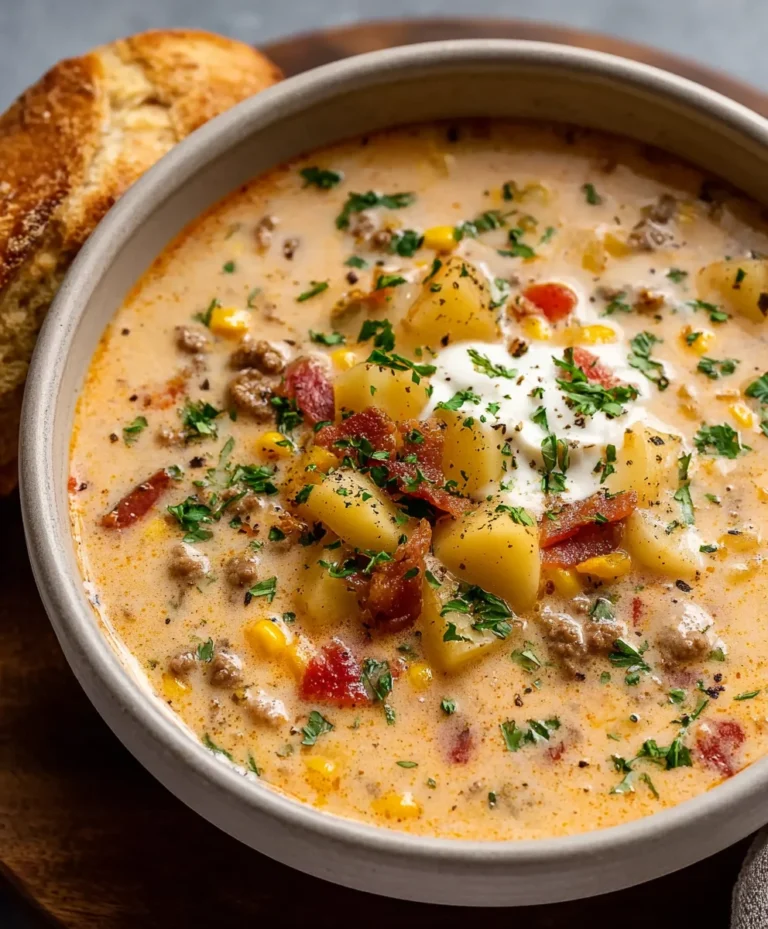 Creamy Cowboy Beef Soup-Hearty Flavorful Family Favorite