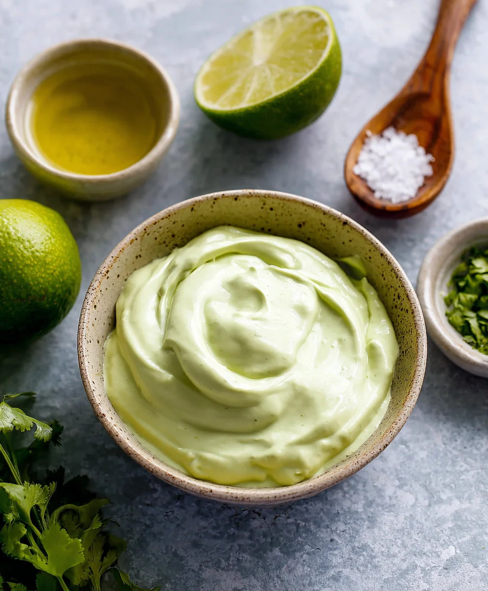 Creamy Avocado Crema Recipe - Tacos Salads & More