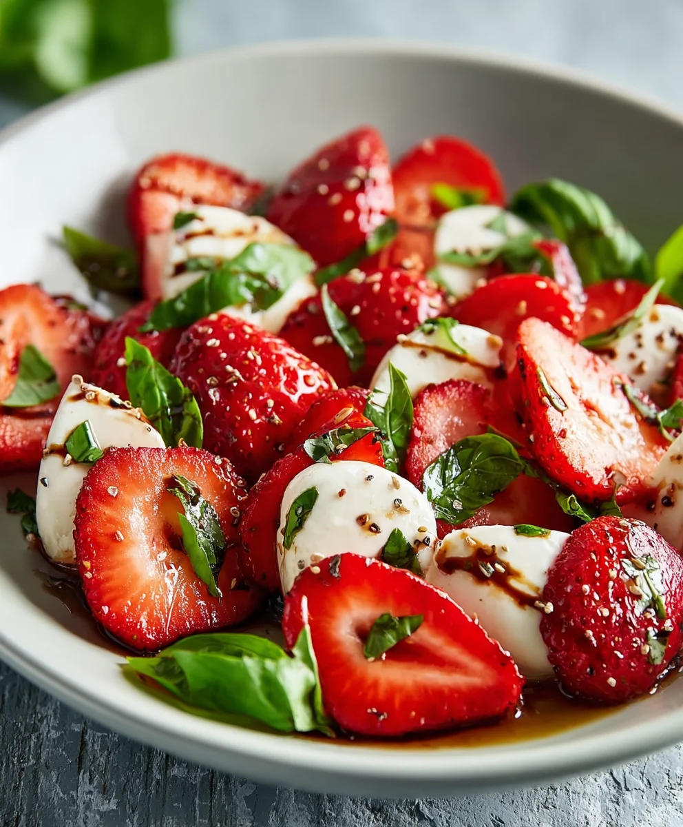 Balsamic Strawberry Caprese Salad Recipe - Fresh Twist