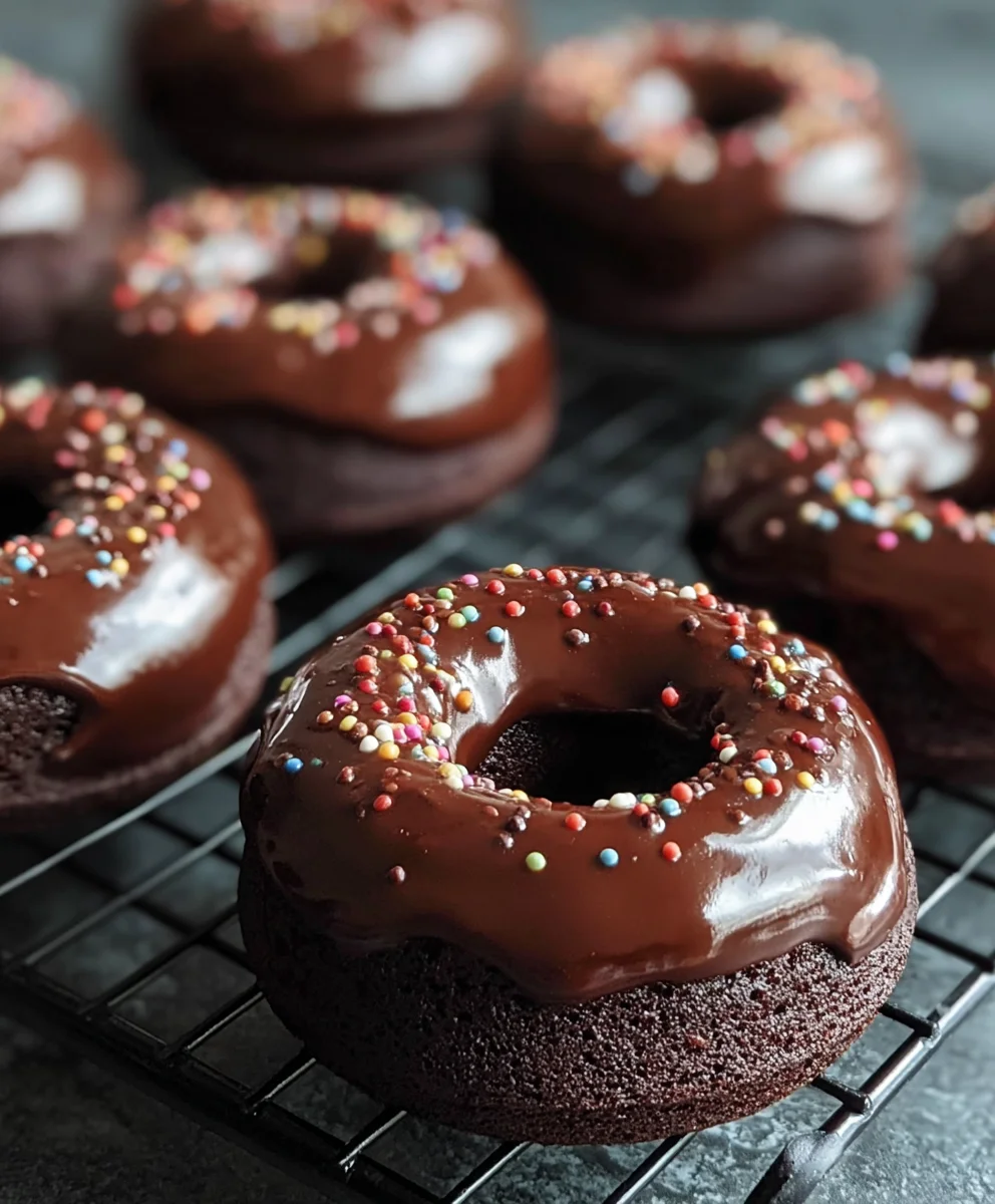Decadent Chocolate Baked Donuts-Easy Recipe